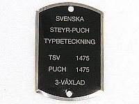 Typskylt TSV 1475 Montana 3-växlad