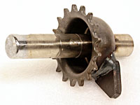 Kickaxel / Startaxel med drev 94mm lng V3 motor
