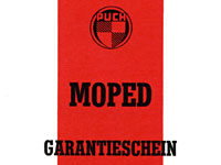 Garantibevis. Puch Tysk text