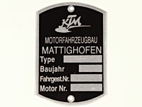 Typskylt KTM Mattighofen