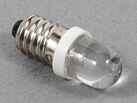 LED lampa E10 6V Ingjuten