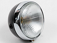 Framlampa Svart universal 133mm cc