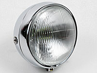 Framlampa Krom universal 133mm cc