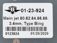 Munstyckssats Bing 3,4mm (80-88)