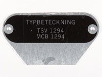 Typskylt TSV 1294 MCB F-50