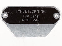 Typskylt TSV 1248 MCB