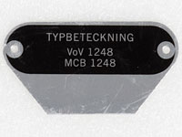 Typskylt VoV 1248 MCB