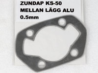 Cylinderfotsspacer 0,5mm. Zndapp Aluminium.