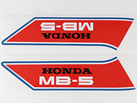 Tankdekaler Honda MB50 Rd/svart