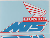 Tankdekalsats Honda MT50 För Röd moped