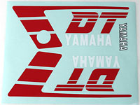 Dekalsats Yamaha DT50MX Vit/Röd