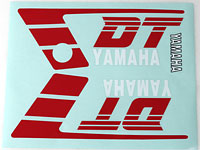 Dekalsats Yamaha DT50MX Vit/Rd
