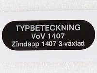 Typskylt VoV 1409 KS50, 517