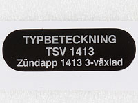 Typskylt TSV 1413 KS50 Super Sport/529