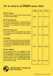 Prislista 1963