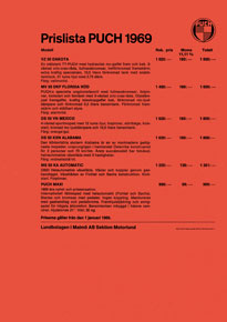 Prislista 1969